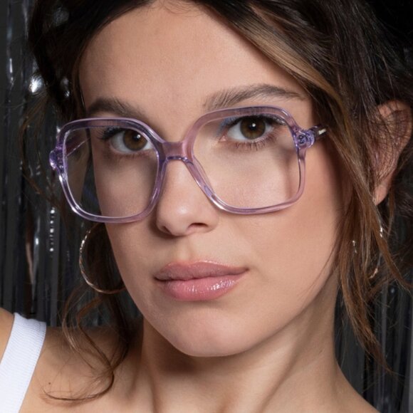 Florence by Mills 1000 Oversized Glasses Crystal Purple NEW - Picture 1 of 9
